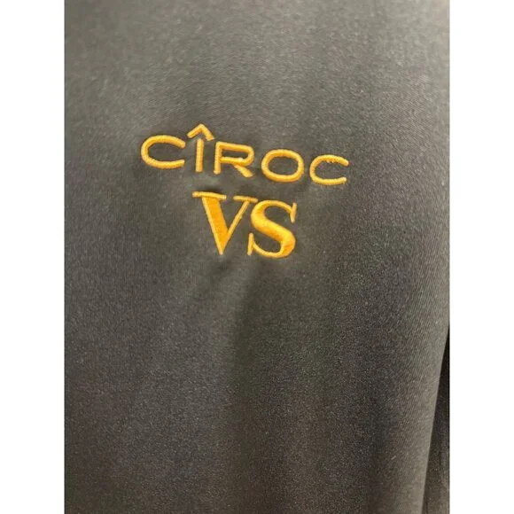 Ciroc VS Mens Black Polo Shirt Yellow Accents Large Short Sleeve - Picture 4 of 7